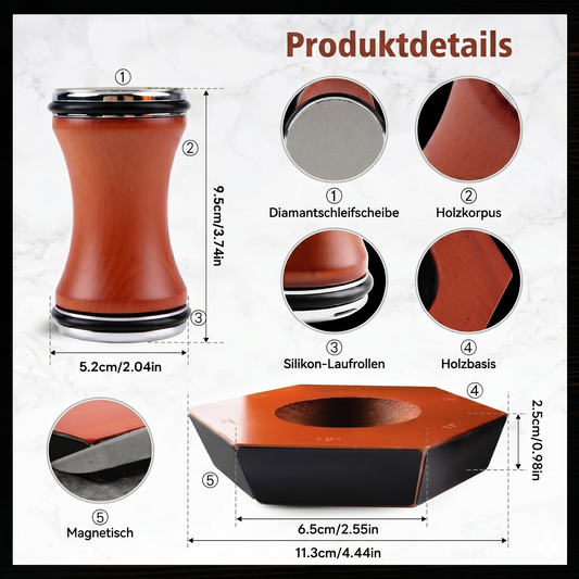 Rollschleifer Messerschärfer für Küchenmesser mit 12°, 15°, 17°, 19°, 20° & 22°