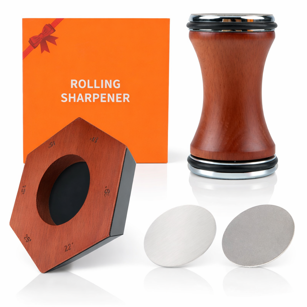 Rolling Knife Sharpener for Kitchen Knives with 12°, 15°, 17°, 19°, 20° & 22°