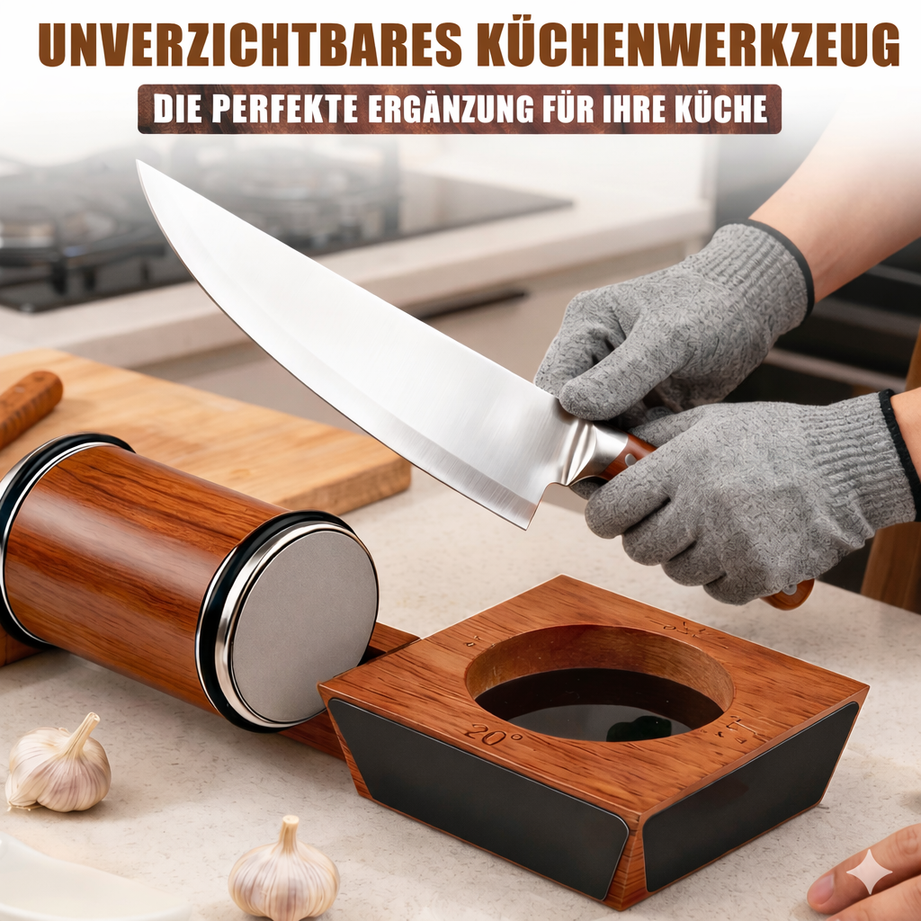 Roller Knife Sharpener with 12°, 15°, 20° & 22° Sharpening Angles