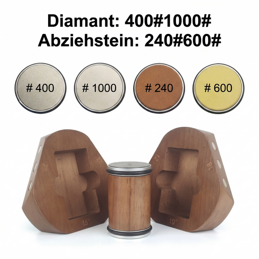 Rollschleifer Messerschärfer mit 6 Winkeln und Magnetbasis