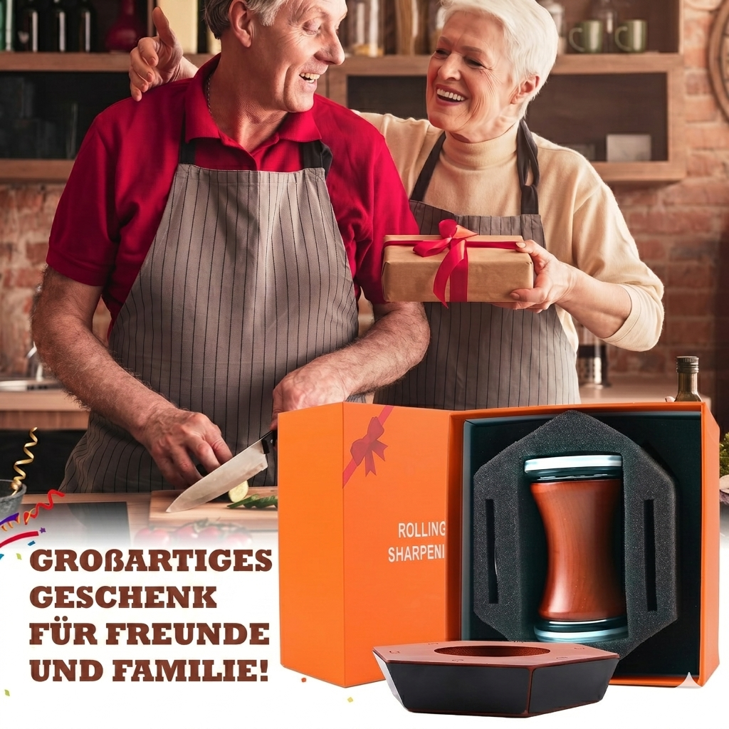 Rolling Knife Sharpener for Kitchen Knives with 12°, 15°, 17°, 19°, 20° & 22°